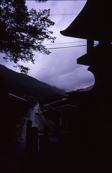 シルエット奈良井の宿